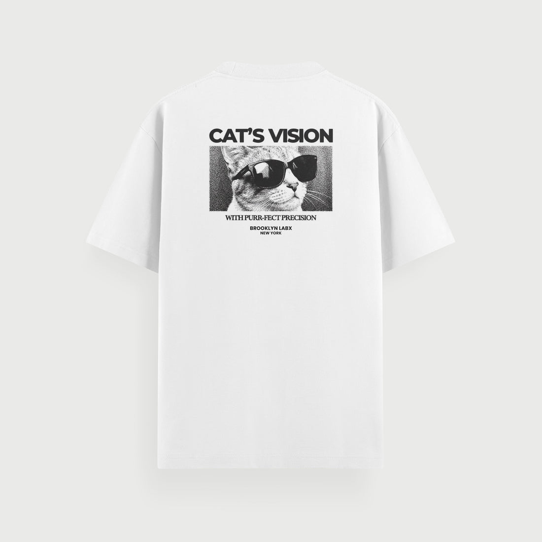 CAMISETA ''CAT'S VISION'' BRANCA