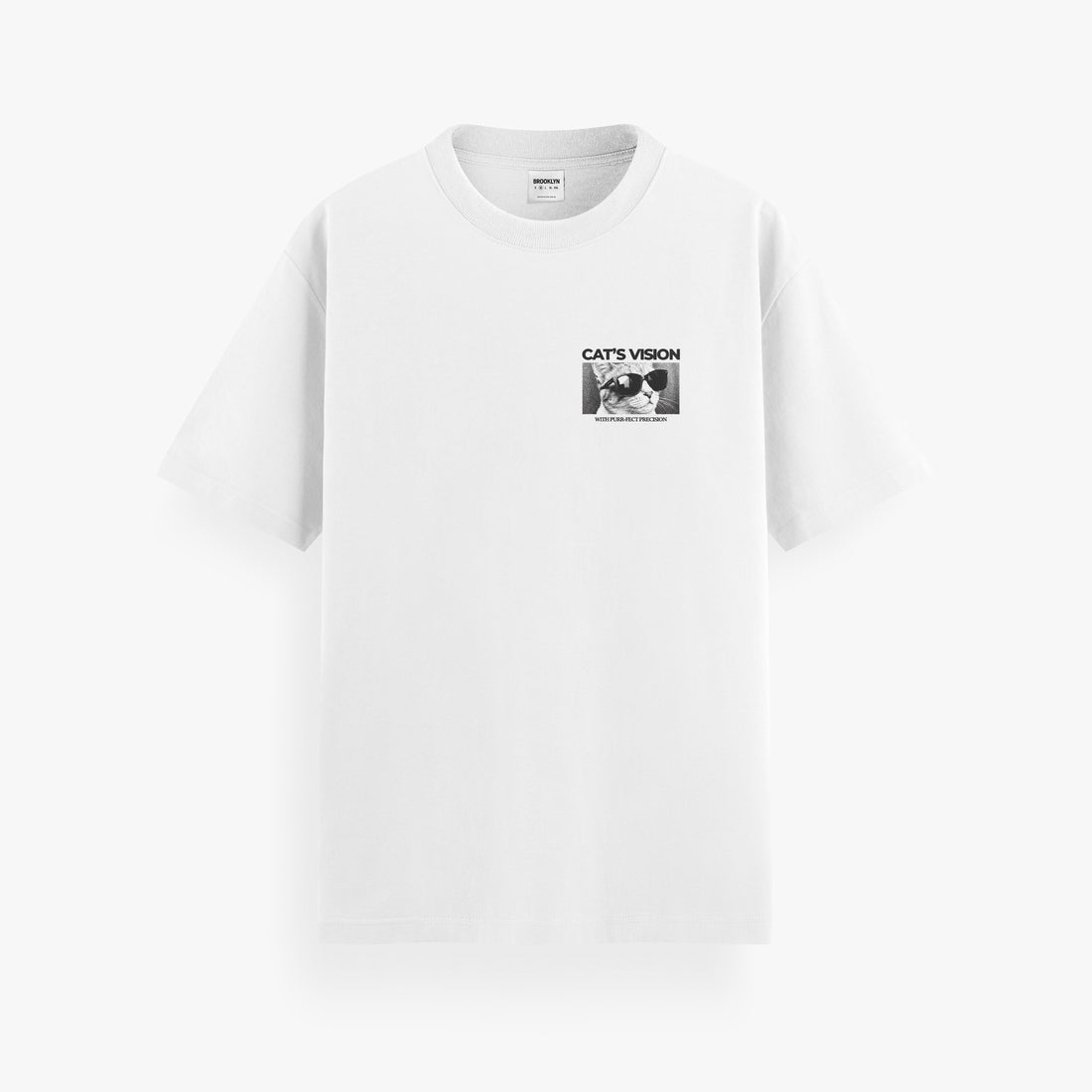 CAMISETA ''CAT'S VISION'' BRANCA