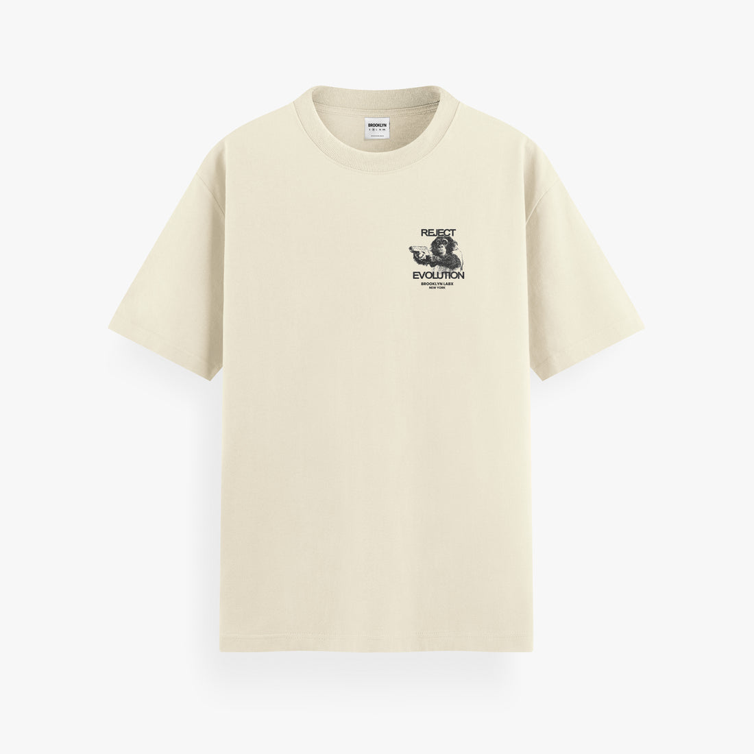 CAMISETA ''REJECT EVOLUTION'' OFF WHITE